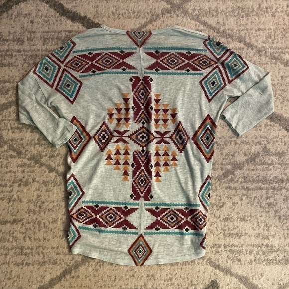 Womens 3/4 sleeve tee shirt Boho design on front and back - Picture 3 of 4